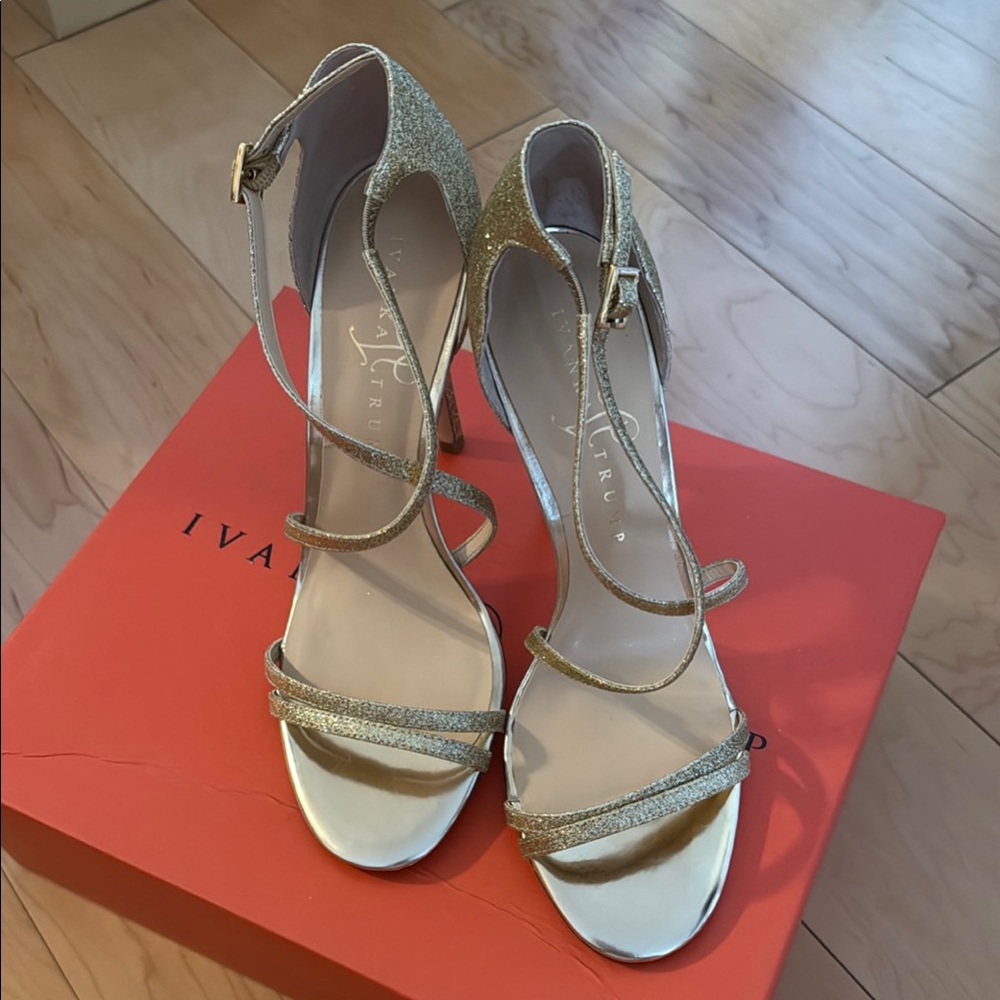Ivanka Trump Gold Heels Elegant Design